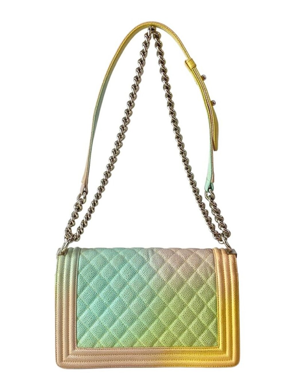 Chanel Shoulder Bag Pink Multi Color Chain Silver - Picture 3 of 15